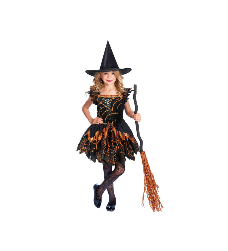 Spooky čarodějka dívčí kostým