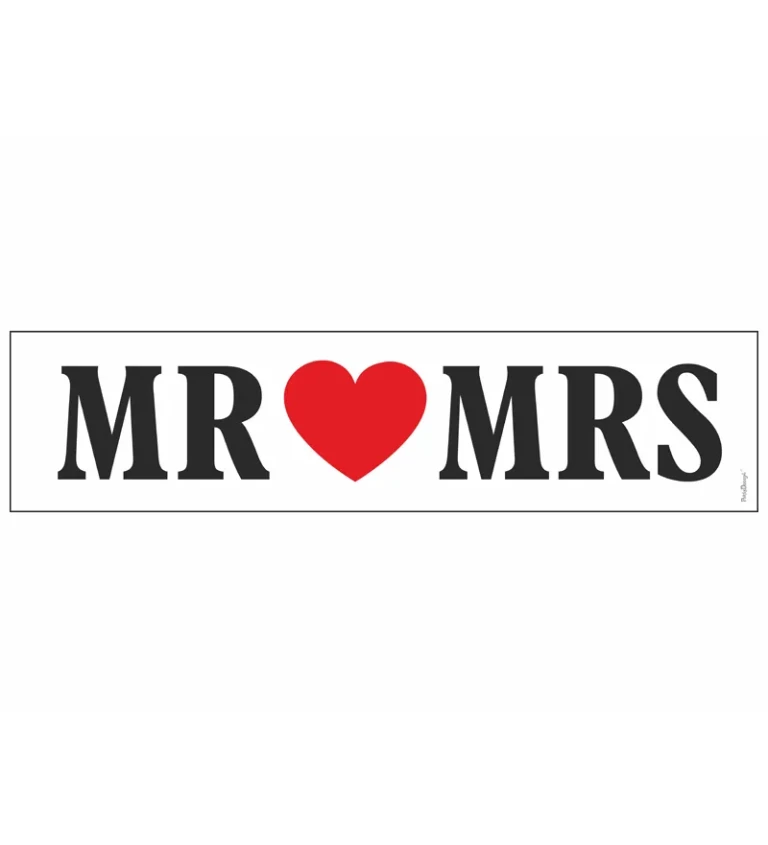 Svatební cedulka - Mr and Mrs
