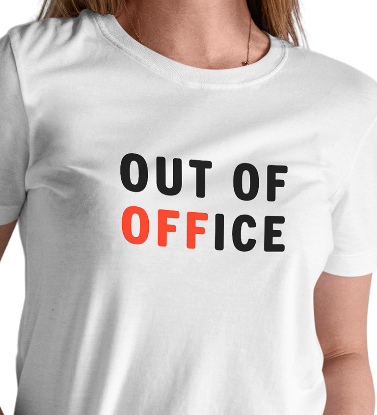 Dámské tričko bílé Out of office