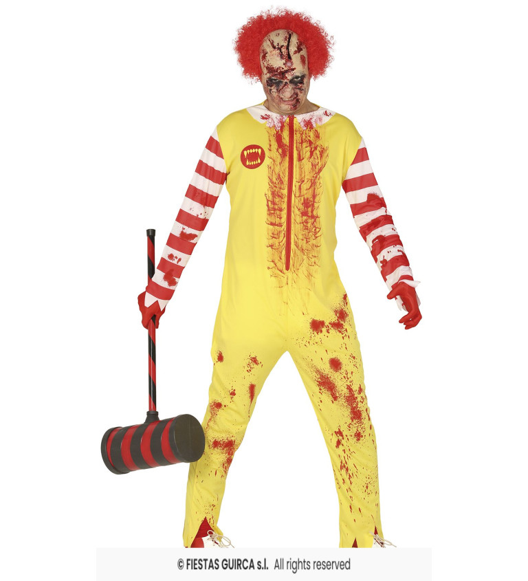 Pánský kostým Klaun hamburger
