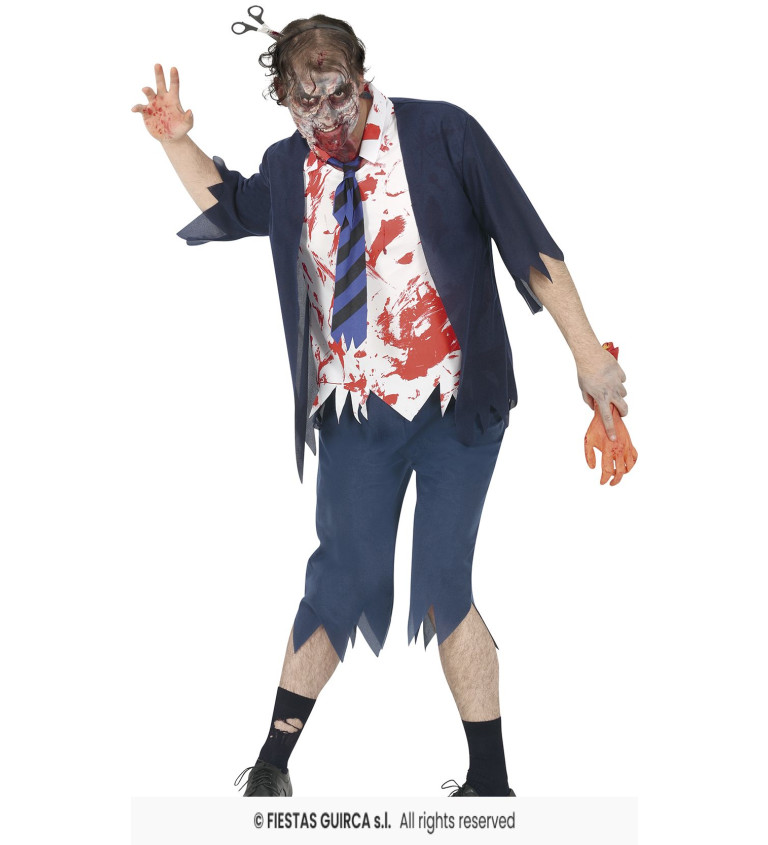 Pánský kostým Zombie středoškolák