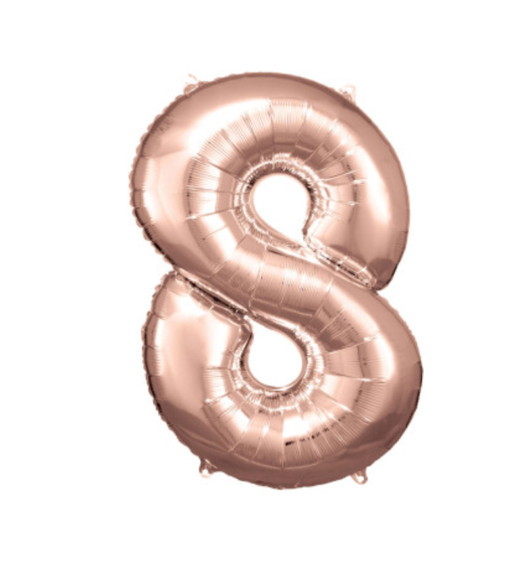 Fóliové číslo 8 rosegold