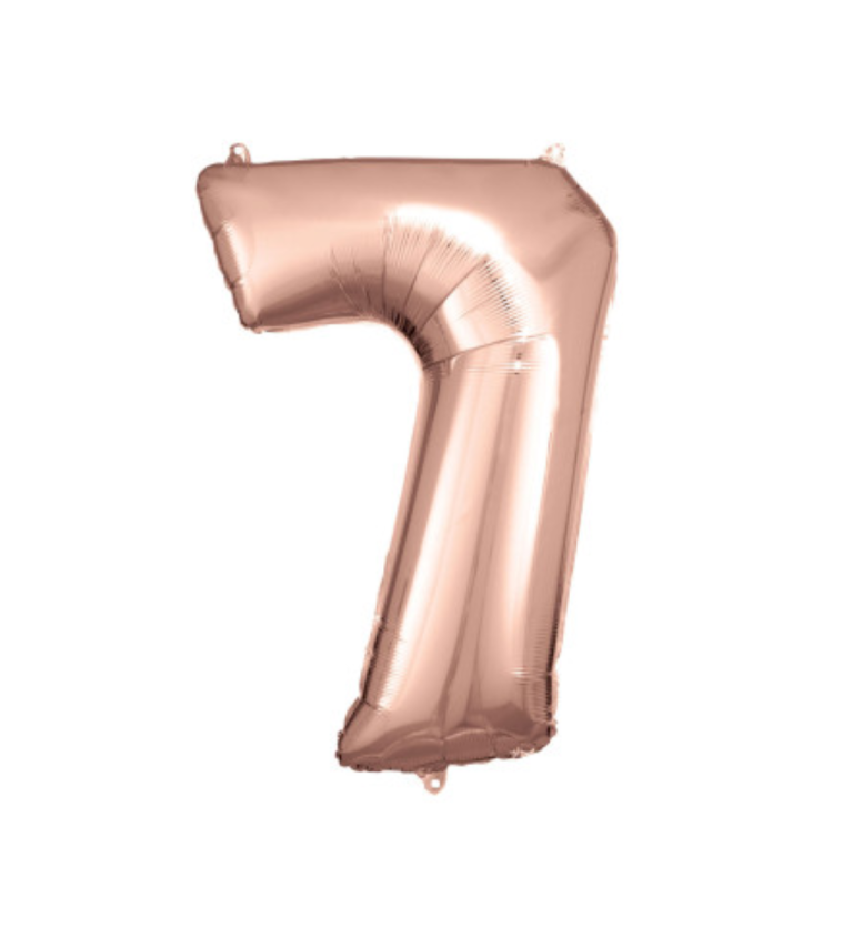 Baloneknp cislo 7 rosegold