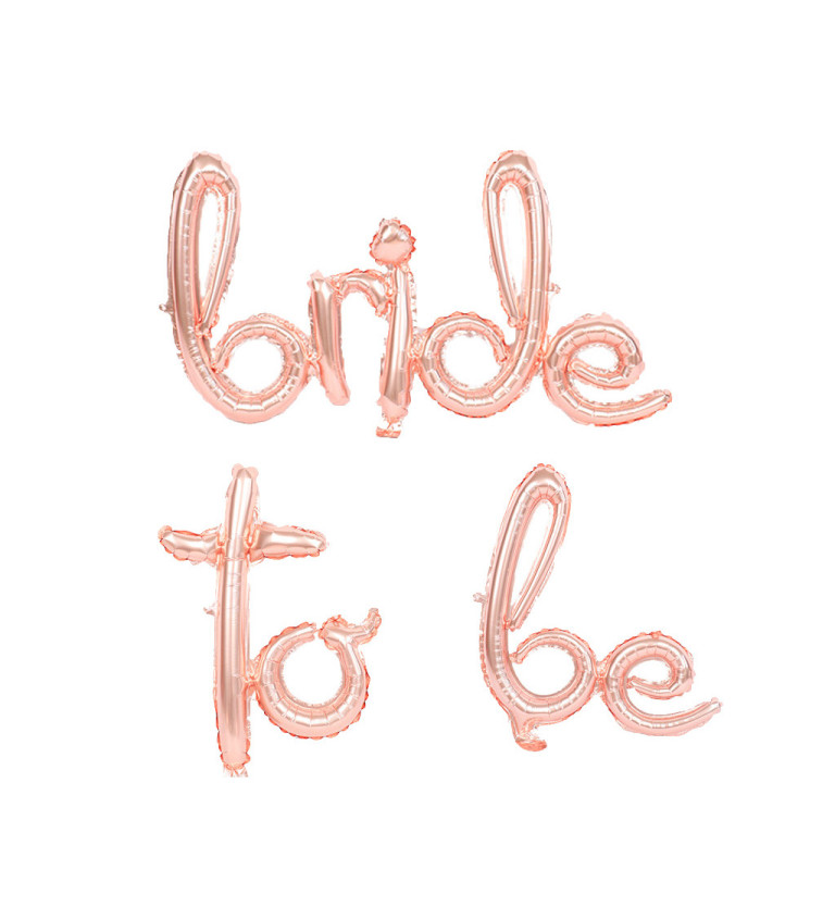 Fóliový balónek bride to be nápis rosegold