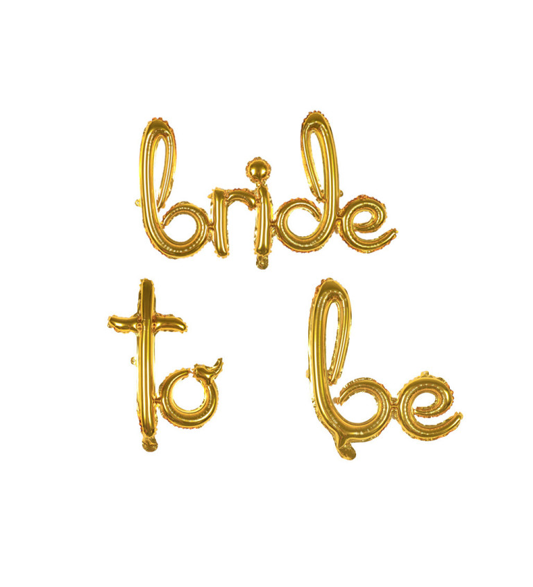 Fóliový balónek bride to be nápis zlatý