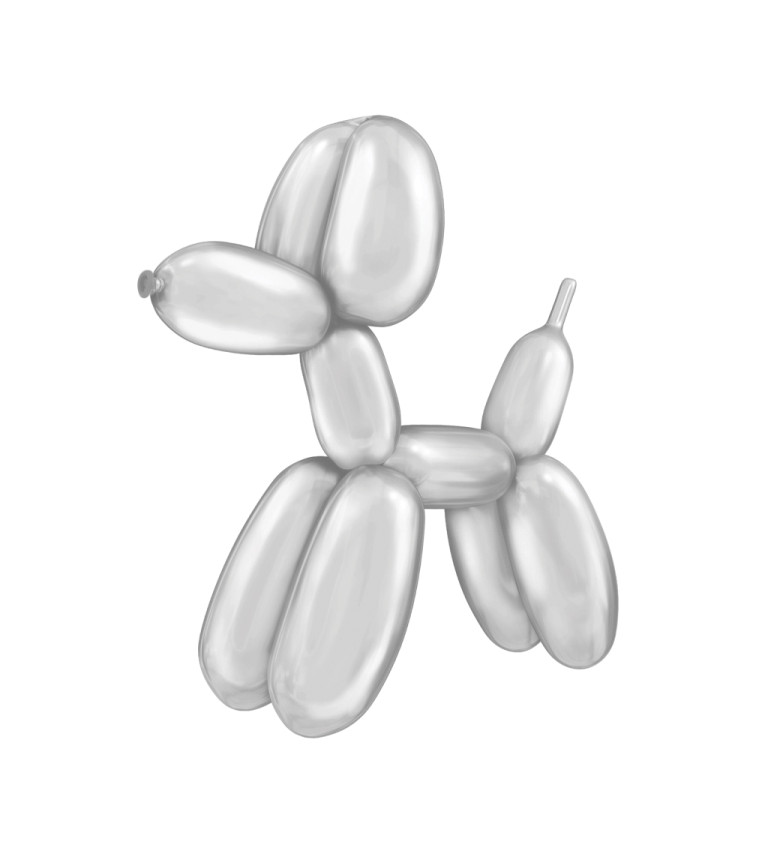 Modelovací balónky stříbrné