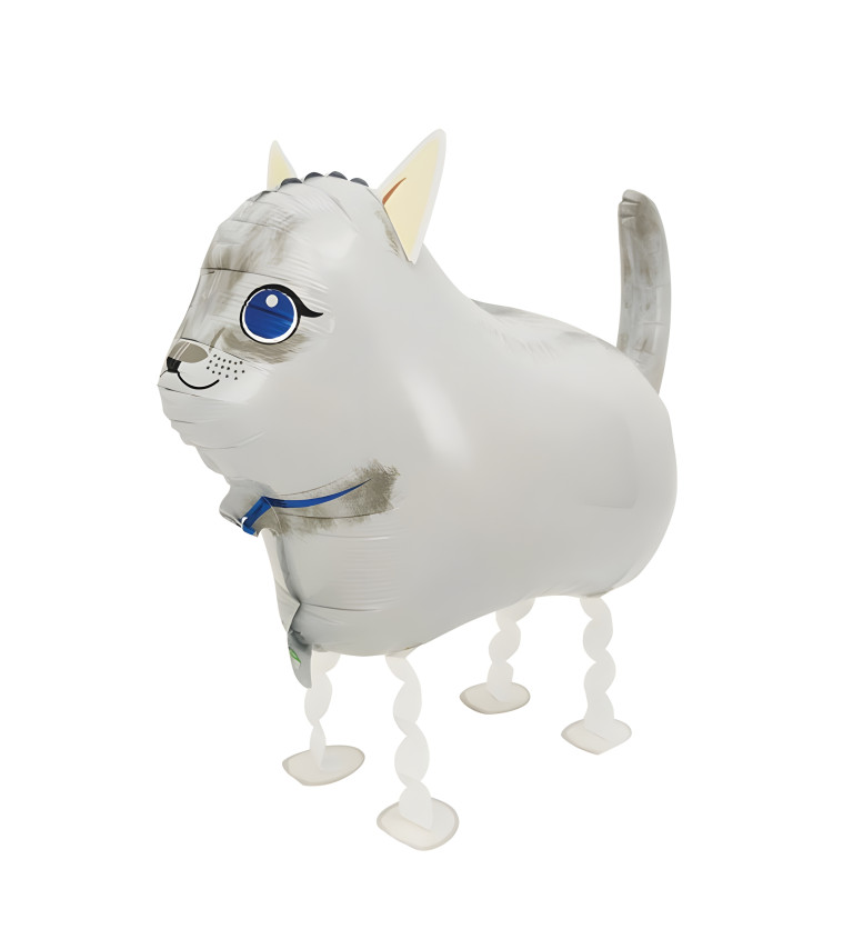 Chodící balónek bílá kočka