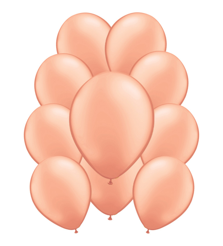 Latexové balónky metalické růžové zlato