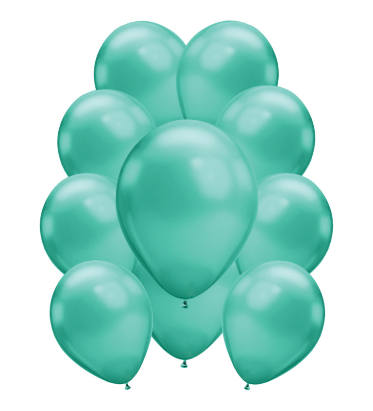 Chromové latexové balónky zelené