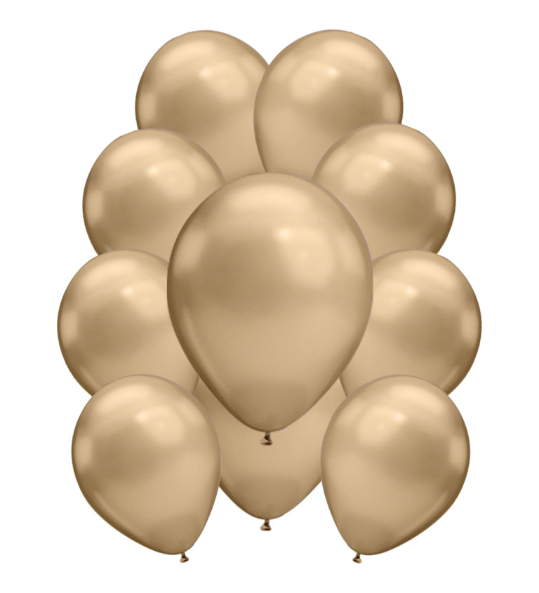 Chromové latexové balónky zlaté