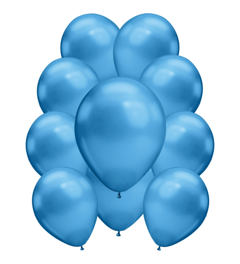 Chromové latexové balónky modré
