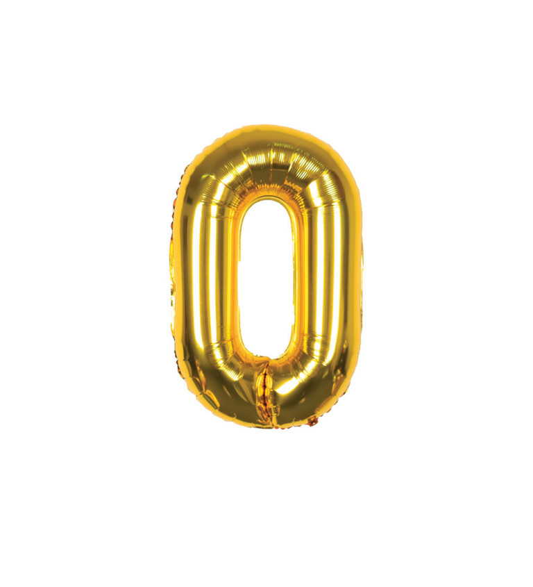 Fóliový balónek číslo 0 zlaté