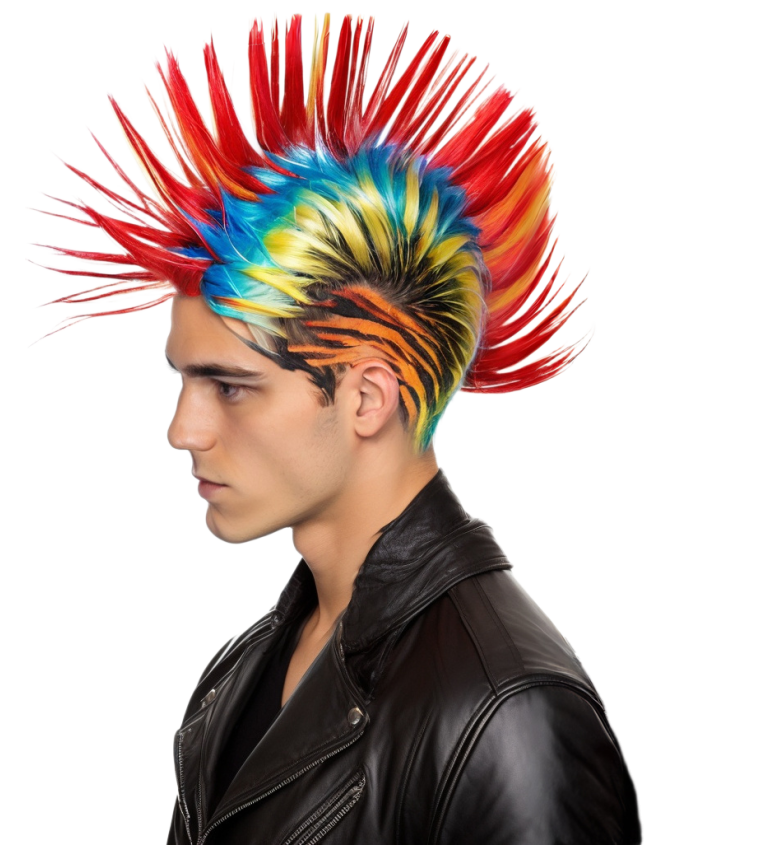 Pánská paruka punk barevná