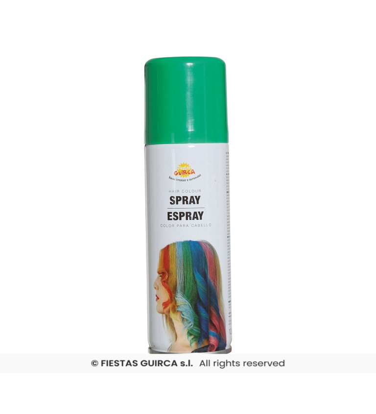 Sprej na vlasy zelený