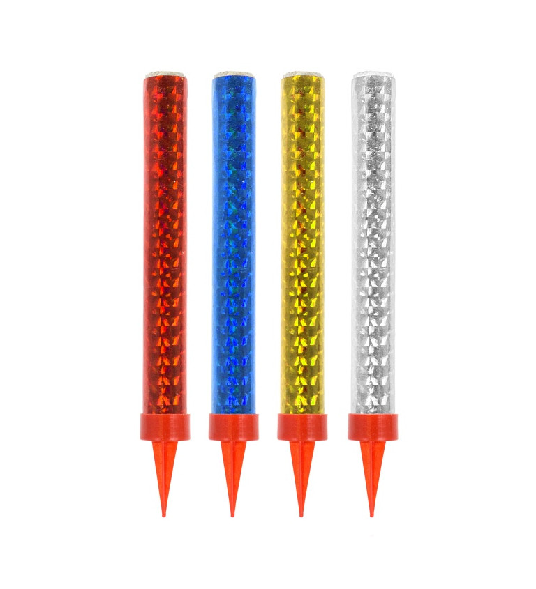 Dortové fontány barevné 12 cm - 4 ks