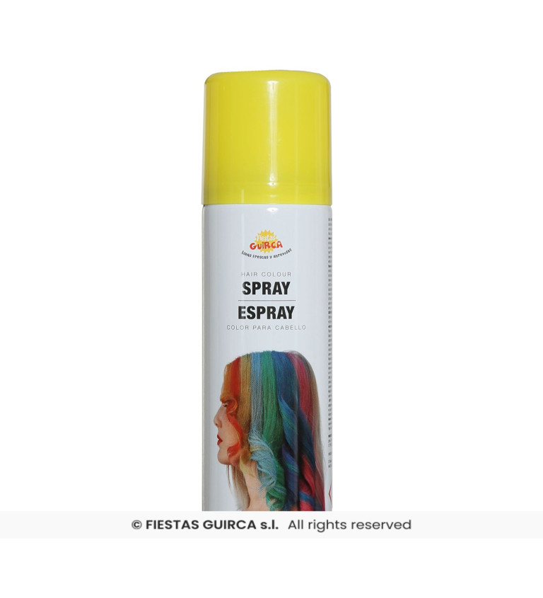Sprej na vlasy žlutý