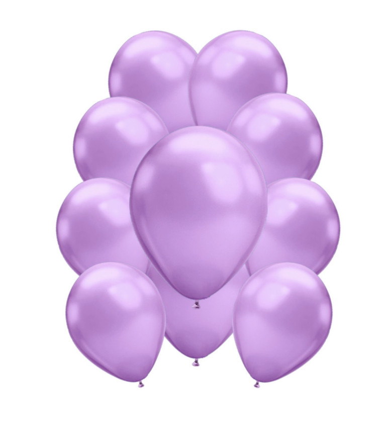 Chromové latexové balónky baby růžové