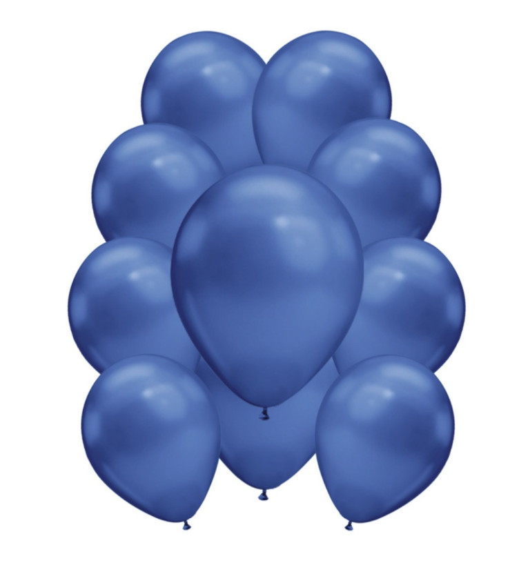 Chromové latexové balónky modré